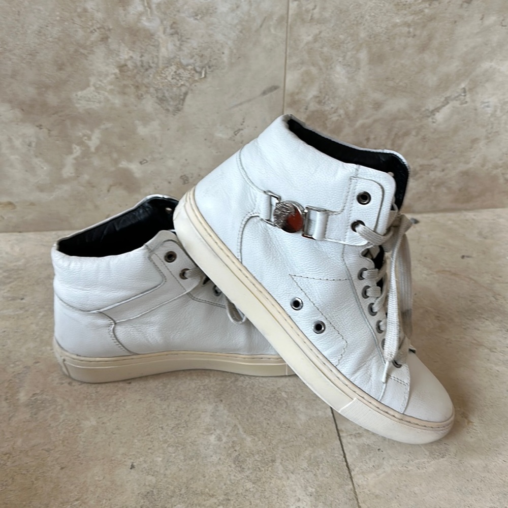 Versace collection leather sneakers